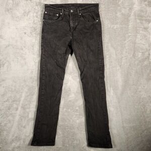 Levi's 512 Mens‎ Slim Taper Black Dark Wash Jeans 31X32